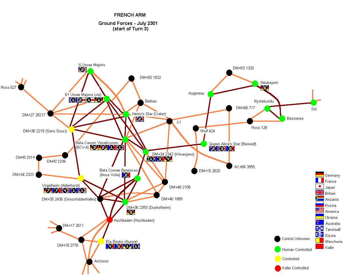 SCL Turn 3 - Ground Unit Positions
 at Start of Turn 3