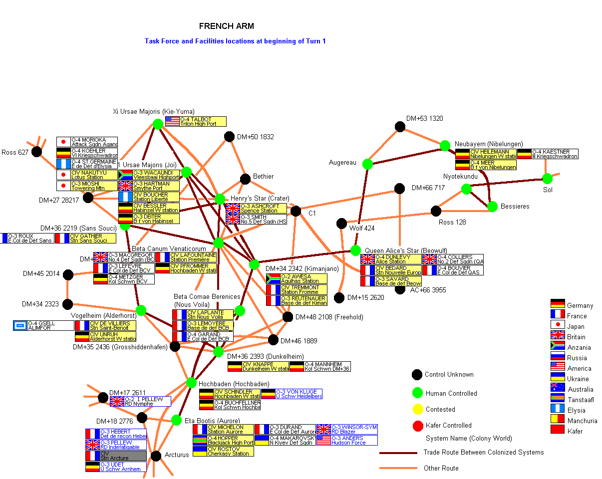 SCL-Invasion C2 Turn 1a - Fleet Positions